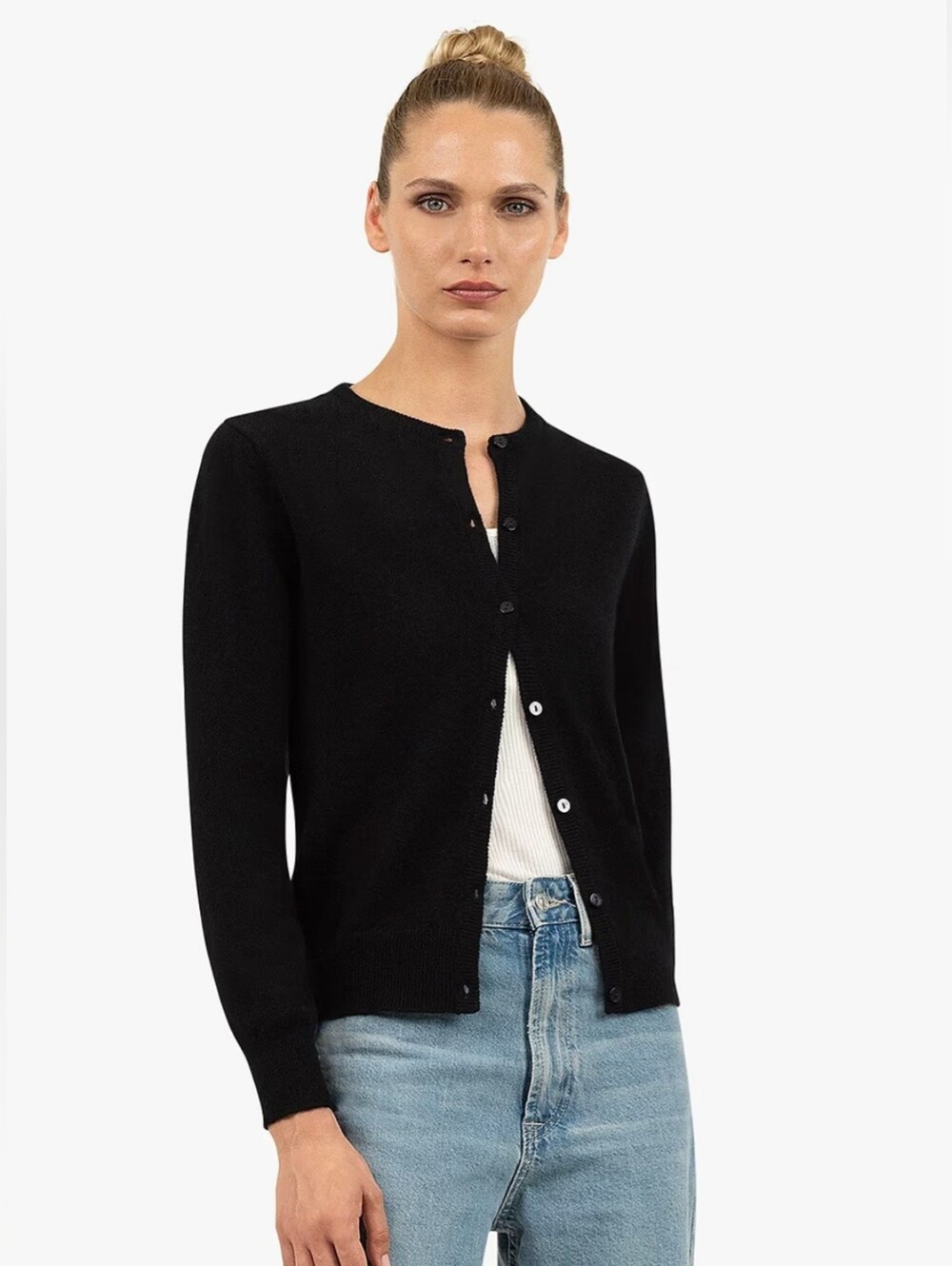 MAX & MOI Paris Black Cashmere Sweater Size XS Small (?) See Measurements